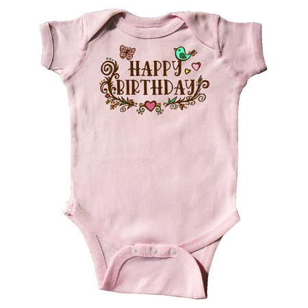 

Inktastic Pretty Paisley Happy Birthday Gift Baby Boy or Baby Girl Bodysuit