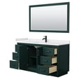 thumbnail image 3 of Wyndham Collection Miranda 60" Wood Single Bathroom Vanity in Green/Black, 3 of 7
