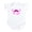 Cloud White, variant on CafePress - Its A Girl Design With Pink Mustache Body Suit - Baby Light Bodysuit, Size Newborn - 24 Months
