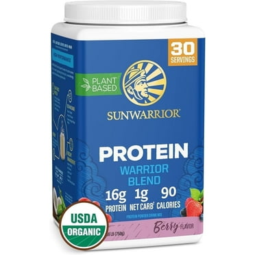 Sunwarrior Warrior Blend Berry Vegan Protein Powder 30 Servings