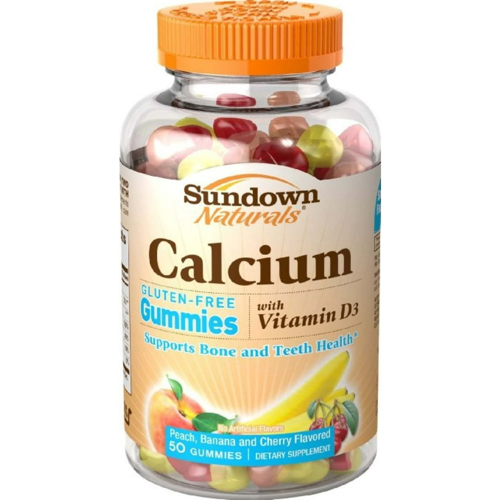 Sundown Naturals Calcium Gummies with Vitamin D3, 50 ea (Pack of 2