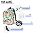 thumbnail image 4 of Naloa Animals Canvas Backpack for Men Women Rucksack Casual Travel Daypack College Tote Satchel Bookbag for Teens-Small, 4 of 7