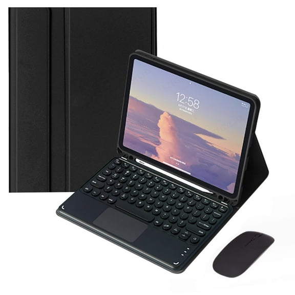 STYU Keyboard Case with Touchpad Compatible with Galaxy Tab A9 /A9 Plus 11 inch 2023 (SM-X210/X216/X218), Folio Slim Smart Keyboard Case Cover with Cute Round Key Wireless Keyboard