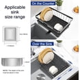 thumbnail image 2 of TEMOGU-Expandable Over Sink Dish Rack (14.5" - 19"), Sink & in Sink Dish Drying Rack with Utensil Holder, Dish Drainer Rack with Drainboard for Kitchen Counter Space-Saving, 2 of 4