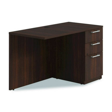 Alera Seville Desk Return with Pedestal, Right, 48" x 24" x 29", Mahogany