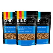 KIND Healthy Grain Granola Clusters, Vanilla Blueberry with Flax Seeds, 11 oz, 3 Bags