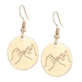 thumbnail image 2 of Pendientes, Pendientes colgantes , Mano , Pendientes de botón para s mujeres, Hechos de aleación Hugo Pendientes de flores para mujer, 2 of 9