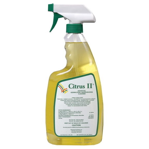 Citrus II Germicidal Deodorizing Cleaner, 22-Ounce Bottle, for use with Most Trigger Sprays