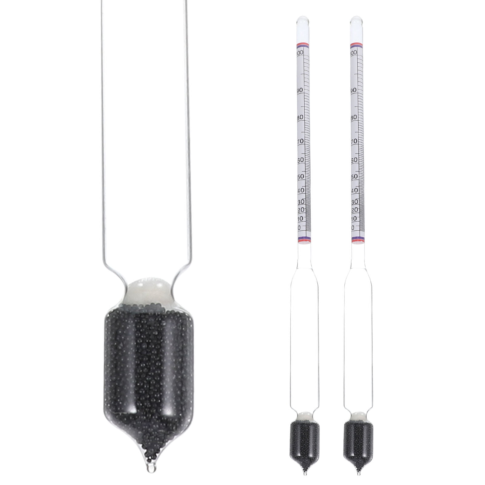 2pcs Alcohol Hydrometer Glass Wine Hydrometer for Wine Liquor Alcohol