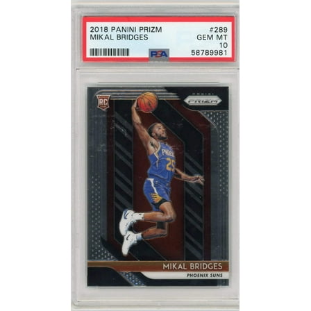 Graded 2018 Panini Prizm Mikal Bridges #289 Rookie RC Basketball Card PSA 10 Gem Mint