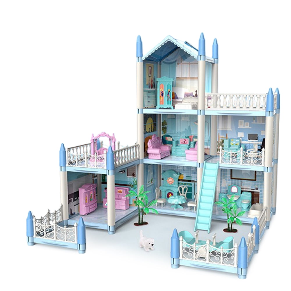 Hot Bee Kids Doll Houses Set for Girls 4-6, Luxurious Dreamhouse  Three-Story Villa with Two Dolls, Creative Christmas Gifts for Girls 3 4 5  6 Kids