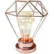 thumbnail image 1 of Lámpara de mesa de metal, lámpara de pie con forma de diamante, lámpara de escritorio de hierro de estilo nórdico con pilas, iluminación decorativa para dormitorio, hotel (oro rosa) oso de fresa  Hogar, 1 of 6