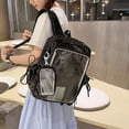 thumbnail image 4 of Hzzsbu Ita Bag Clear Backpack Heavy Duty PVC Transparent Backpack Multiple Pockets Bookbag for Concert Work Security Travel Festival, 4 of 7