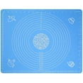 thumbnail image 1 of Silicone Mat Silicone Baking Mat Baking Mat BPA Free Nonstick with Measurements Fondant Dough Pastry Baking Mat Dough Mat Reusable for Fondant Pastry Pizza Mat, 50x40cm Blue, 1 of 7
