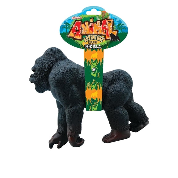 Animal Adventure Replicas Gorilla by Deluxebase. Hand-Painted Realistic Zoo Animal Toy for Kids