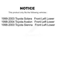 thumbnail image 2 of TOR Front Lower Suspension Control Arm and Ball Joint Assembly Kit for Car Toyota Sienna Solara Avalon KTR-101415, 2 of 2
