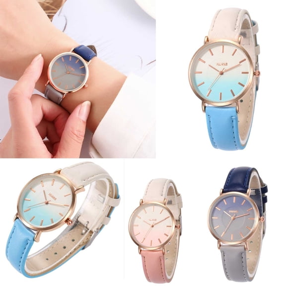 Resicozy Watches for Women Classic Quartz Watch with Leather Strap Vintage Small Face Round Watches Birthday Gift for Ladies Pink