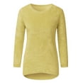thumbnail image 3 of Innerwin Hauts Tricotés Manches Longues Pull Femme Vêtements de Détente Col Rond Tunique Ample Blouse Jaune TP, 3 of 7