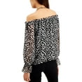 thumbnail image 2 of I-N-C Womens Animal Print Off The Shoulder Blouse, 2 of 2