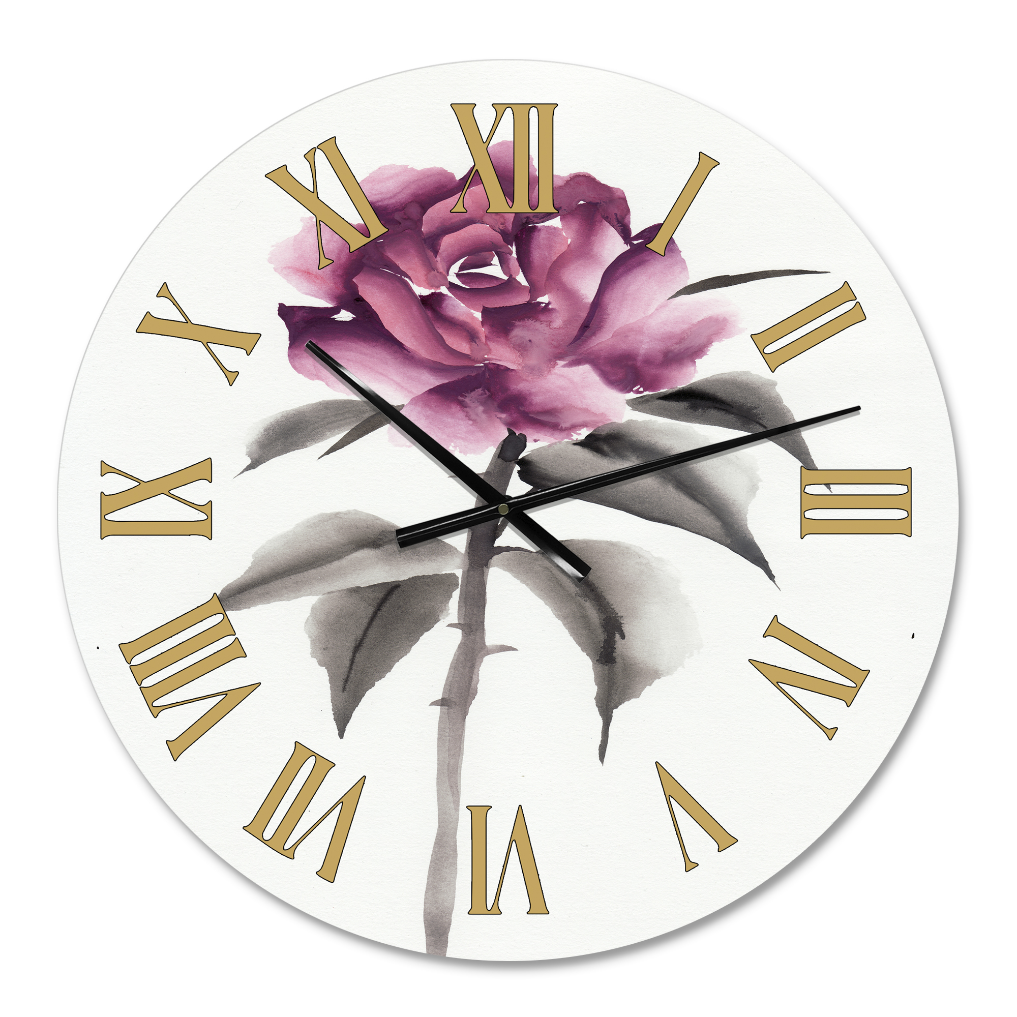 Designart 1 in Quartz Traditional Wall Clock