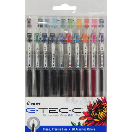 Pilot G-Tec-C Gel Ink Rolling Ball Stick Pens, Ultra Fine Point, Assorted, (Best Ultra Fine Point Pens)