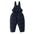 thumbnail image 1 of Baby Toddler Boys Girls Winter Warm Snow Pants Zip Up Bib Overalls Adjustable Snowsuit, 1 of 9