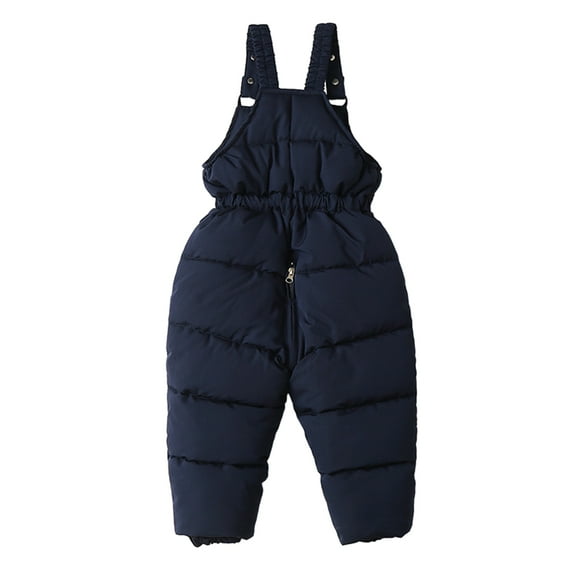 Baby Toddler Boys Girls Winter Warm Snow Pants Zip Up Bib Overalls Adjustable Snowsuit
