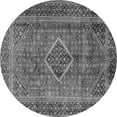thumbnail image 1 of Ahgly Company Indoor Round Medallion Gray Traditional Area Rugs, 5' Round, 1 of 1