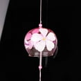 thumbnail image 3 of Wuffmeow Japanese style hand-painted sakura glass wind chimes, home garden and office ornaments wind chimes, blessings, gifts, good wishes, 3 of 6