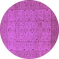 thumbnail image 1 of Ahgly Company Indoor Round Oriental Purple Industrial Area Rugs, 7' Round, 1 of 4