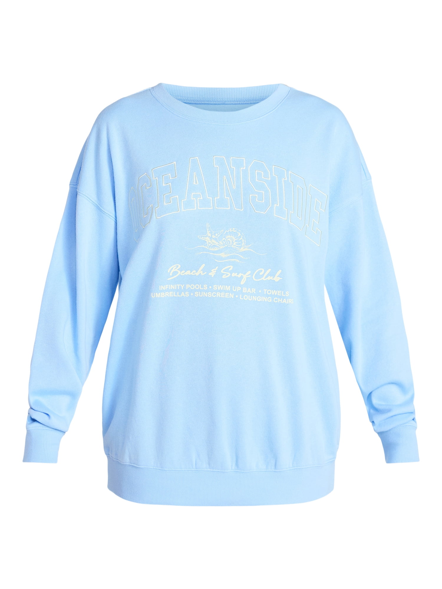 No Boundaries Graphic Crewneck Sweatshirt, Women's and Women's Plus Sizes XXS-4X