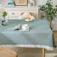 thumbnail image 2 of Wind and Linen Rectangular Tablecloth 70x51 Inch with Handcrafted Tassels for Long Tables, 2 of 6