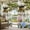 Green Blue, variant on 2 Panels Outdoor Curtains for Patio Waterproof 54"x108" Spring Daisy Weatherproof Privacy Outsides Curtains, Flowers Farmhouse Leaves Floral Pots Countryside Grommet Thermal Drapes for Cabana Porch