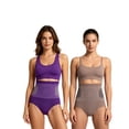 thumbnail image 2 of LILIYA 2026 4 in 1 Compression Sweat Shorts for Women Micro-Particle Sculpting Workout High Waist Breathable Seamless Yoga Pants 2 Piece, 2 of 8