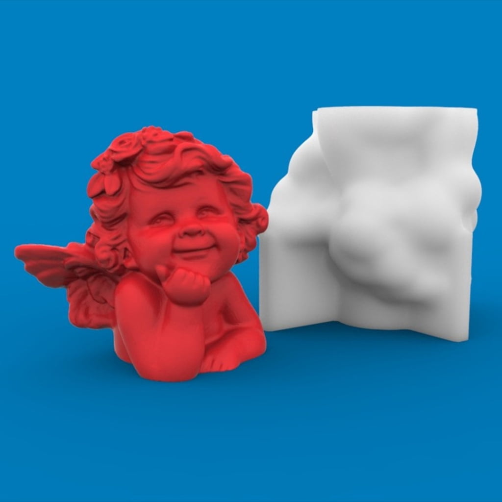 WINDLAND Cute Little Angel Silicone Molds Scented Candle Mold DIY Crafts Plasters Tool