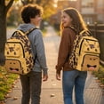 thumbnail image 3 of Pzuqiu Cartoon Giraffe Girls Backpacks Girls Portable School Bookbags 17 Inch Shoulder Schoolbags with Zipper 10-12 Years Old School Supplies Laptop Daypack for Students, 3 of 7
