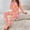 Pink Orange Plaid, variant on Women's Milk Silk Sleepwear Long Sleeve Pajama Set Sky Blue Vintage Rose 2 Piece Loungewear