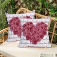 thumbnail image 4 of Valentines Day Outdoor Waterproof Pillow Covers 20x20 Inch Set of 2 Love Heart Roses Throw Pillow Covers Valentines Day Decor Pillow Cases for Patio Garden, 4 of 6