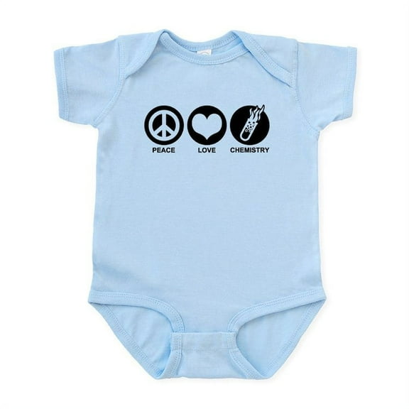 CafePress - Peace Love Chemistry Infant Bodysuit - Baby Light Bodysuit, Size Newborn - 24 Months