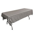 thumbnail image 1 of LA Linen TCcheck60x90-BlackK24 Polyester Gingham Checkered Rectangular Tablecloth, White & Black - 60 x 90 in., 1 of 4