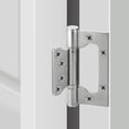 thumbnail image 2 of 2 piezas, bisagra de puerta sin mortaja y espiga, gabinete de acoplamiento de doble pliegue, bisagra de rodamiento engrosada de acero inoxidable, con tornillos, 2 of 5