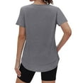 thumbnail image 5 of Womens Workout Tops Short Sleeve Shirts with Sun Protection Trendy Spring Summer Outfits S-2XL, 5 of 8