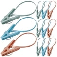 thumbnail image 4 of FRCOLOR quilt clamp Windproof Drying Clips with Rope for Clothesline Assorted Color PP Material 12pcs,7.48"X1.18"X0.51", 4 of 5