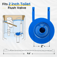 thumbnail image 2 of 1SET Universal Toilet Flapper Replacement Kit 2 Inch Toilet Tank Flapper with 2 Stainless Chains Replacement, 2 of 7