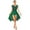 Green, variant on iEFiEL Womens Sheer Mesh Patchwork Lyrical Dance Dress Sleeveless Skirted Leotard Dance Costume Black M