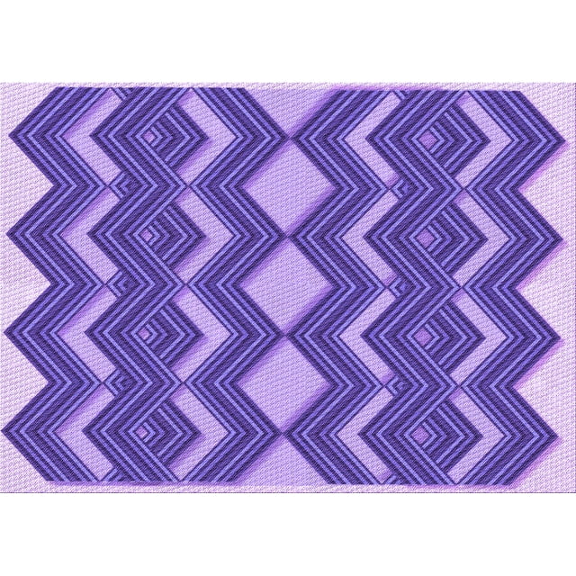Ahgly Company Machine Washable Indoor Rectangle Transitional Purple Amethyst Purple Area Rugs, 5' x 8'