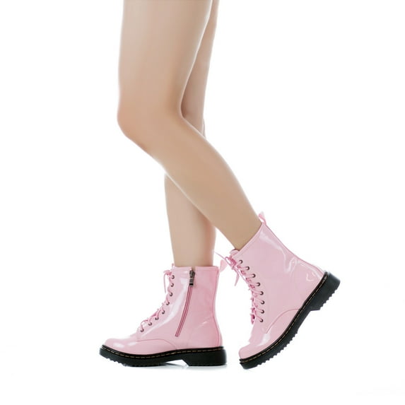 Soho Shoes Women's Classic Lace Up Combat Mid Calf Ankle Boots
