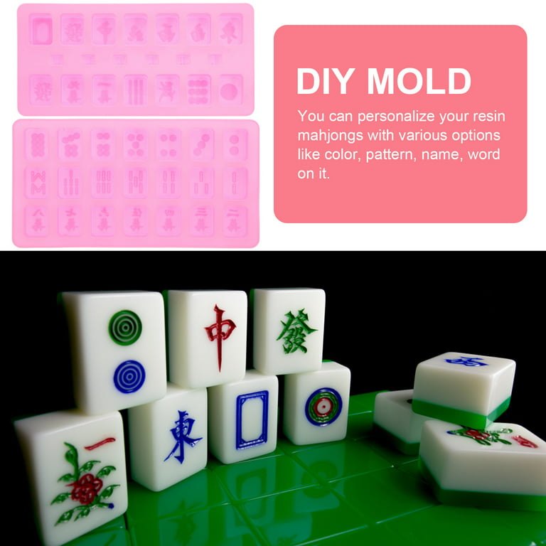 Mahjong Silicone Mold 3D Mahjong Christmas Candle Molds Silicone Shapes For  Candle Making DIY Art Crafts Kit Home Supplies