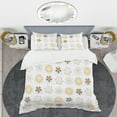 thumbnail image 2 of Designart 'Retro Floral Pattern VIII' Mid-Century Modern Duvet Cover Set, 2 of 4
