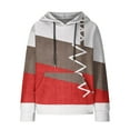 thumbnail image 4 of EINCcm Waffle Plain Casual Hoodie Sweatshirt with Kangaroo Pocket Fall Winter Tops for Women Fashion Hooded Outfits, 4 of 6